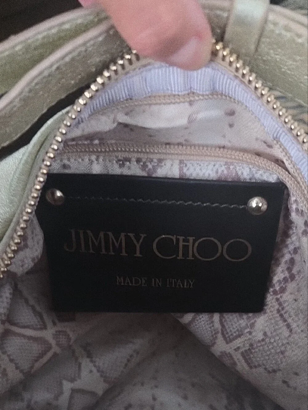 Authentic Jimmy Choo Metallic Gold Leather Hobo Bag
